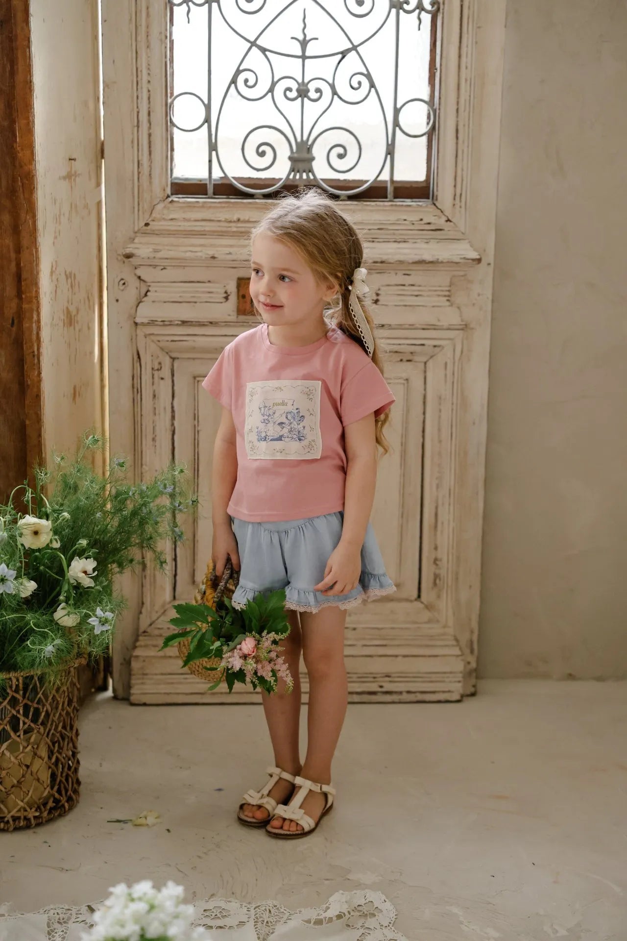 2026 flo Summer - 花花小天使貼布短TEE 5色 (80-135cm)