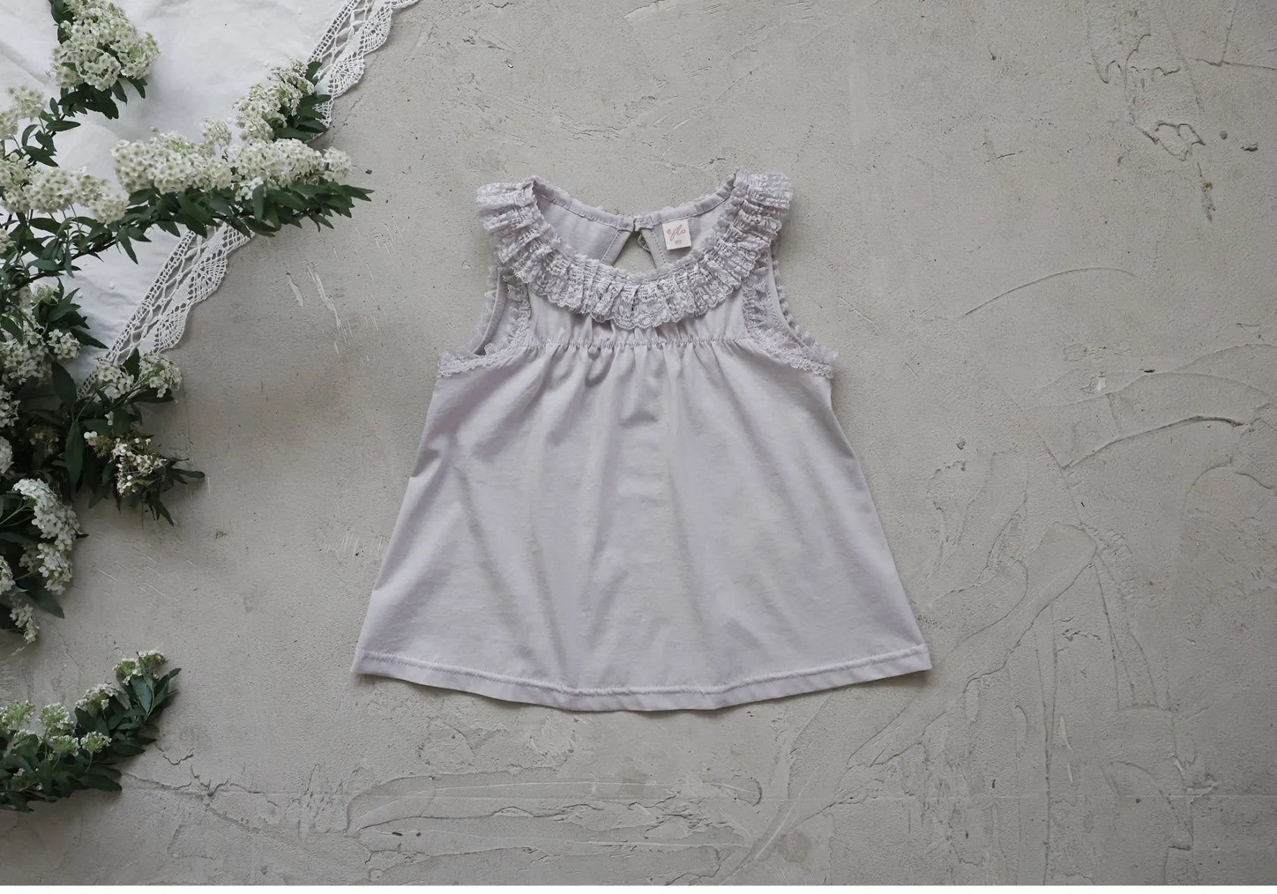 2026 flo Summer - 蕾絲荷葉邊背心 3色 (80-135cm)