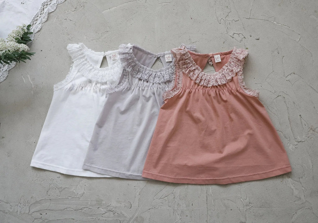 2026 flo Summer - 蕾絲荷葉邊背心 3色 (80-135cm)