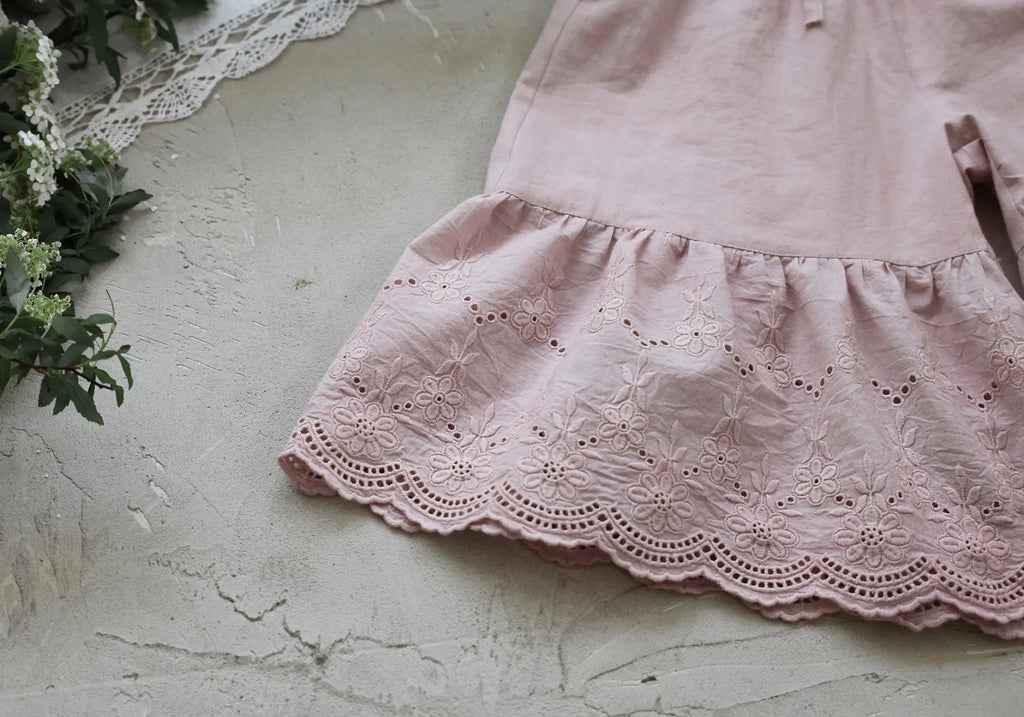 2026 flo Summer - 蕾絲荷葉邊寬褲 2色 (80-135cm)