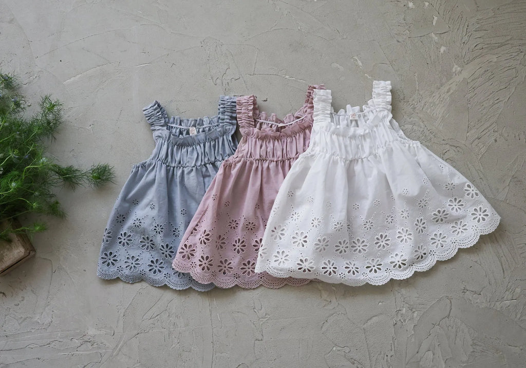 2026 flo Summer - 雕花蕾絲娃娃背心 3色 (80-135cm)