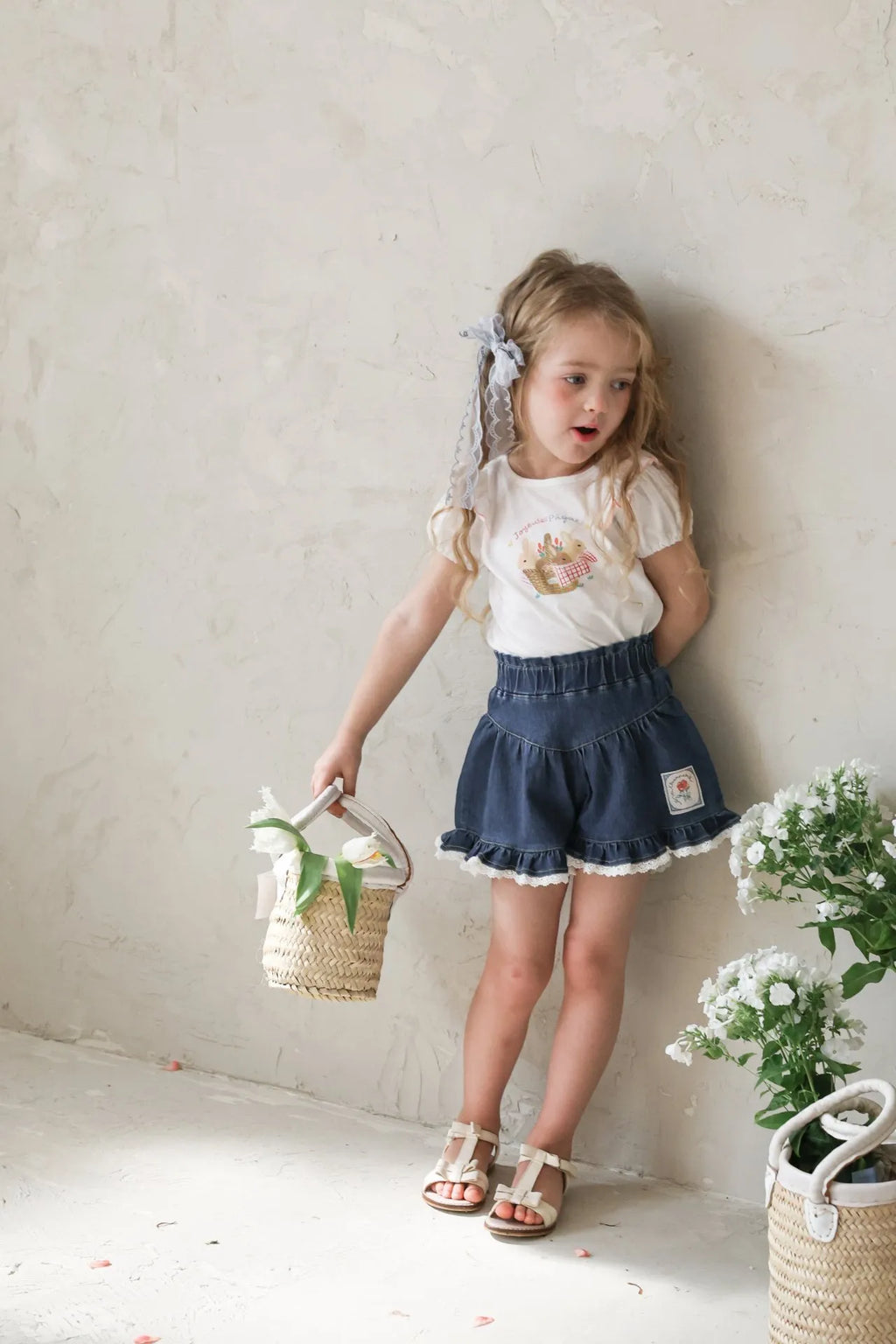 2026 flo Summer - 野餐荷葉邊短TEE 3色 (80-135cm)