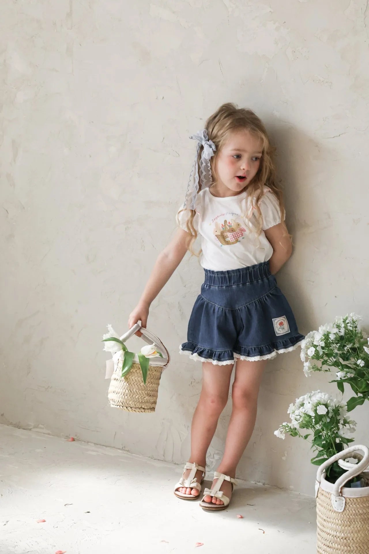 2026 flo Summer - 野餐荷葉邊短TEE 3色 (80-135cm)