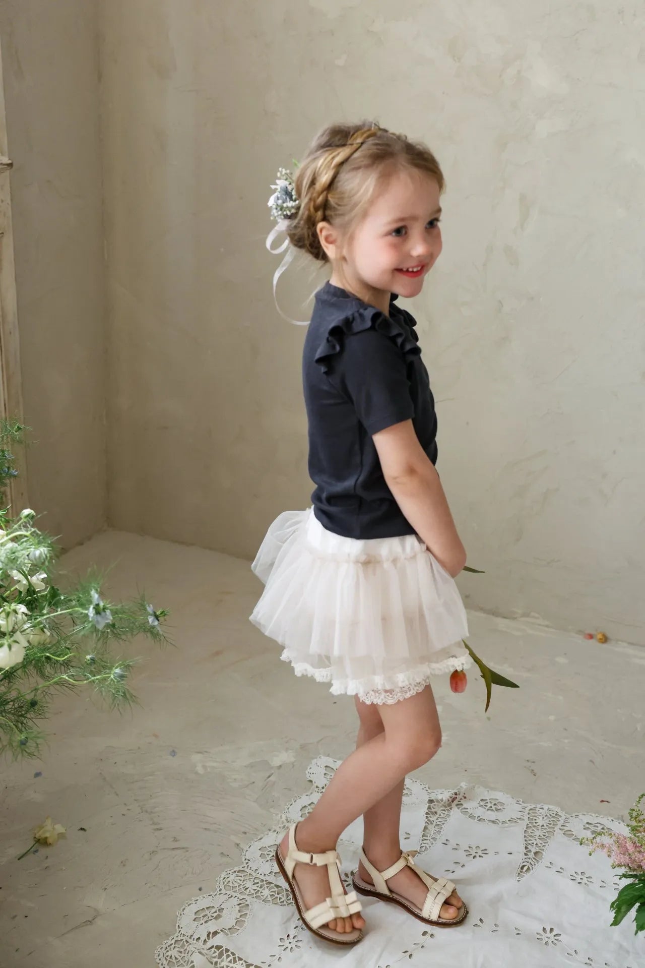 2026 flo Summer - 荷葉邊短TEE 5色 (80-135cm)