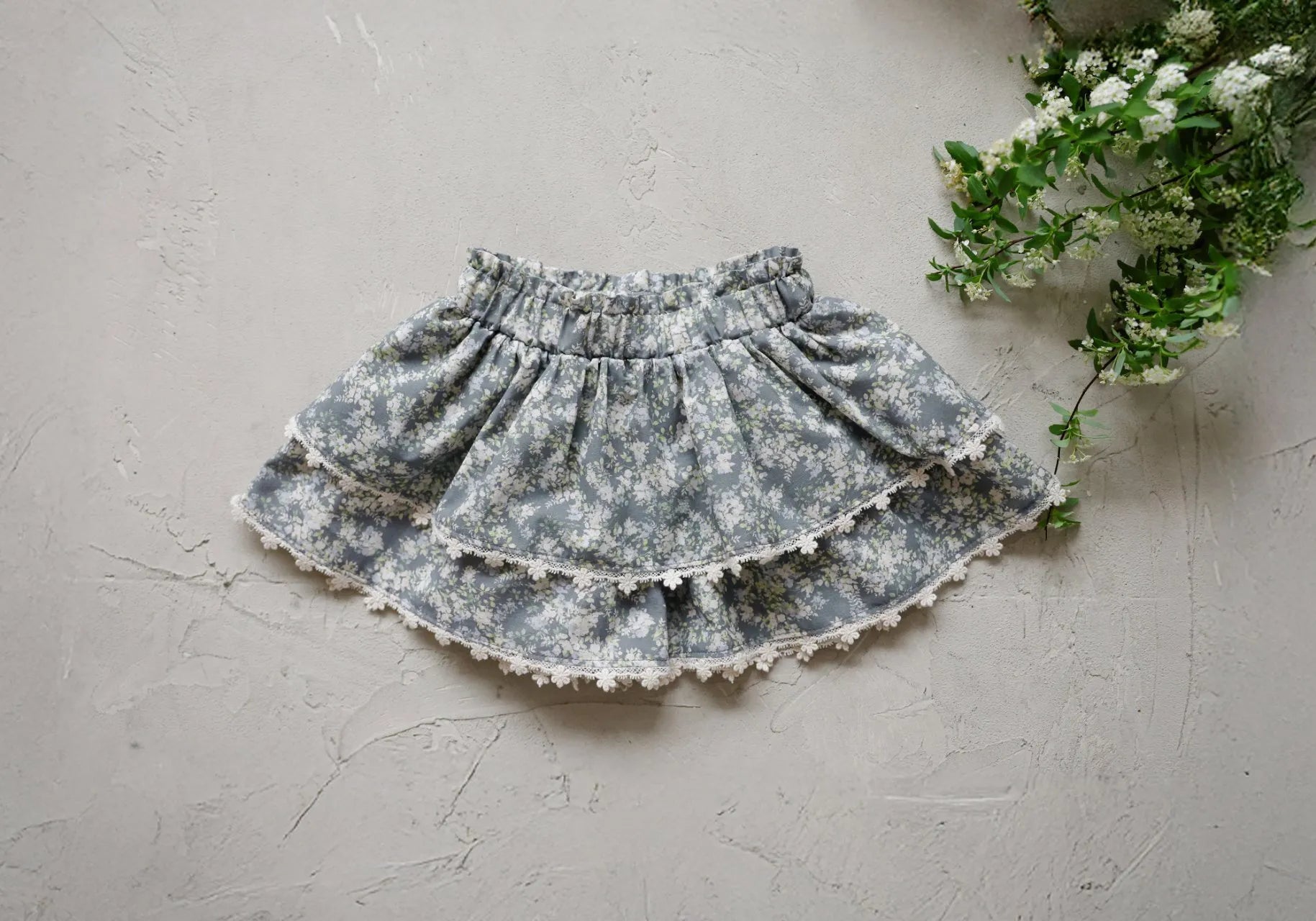 2026 flo Summer - 花花蕾絲層次蛋糕褲裙 2色 (80-135cm)