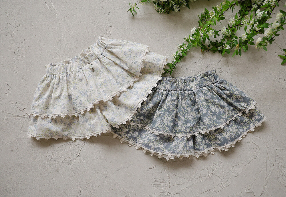 2026 flo Summer - 花花蕾絲層次蛋糕褲裙 2色 (80-135cm)