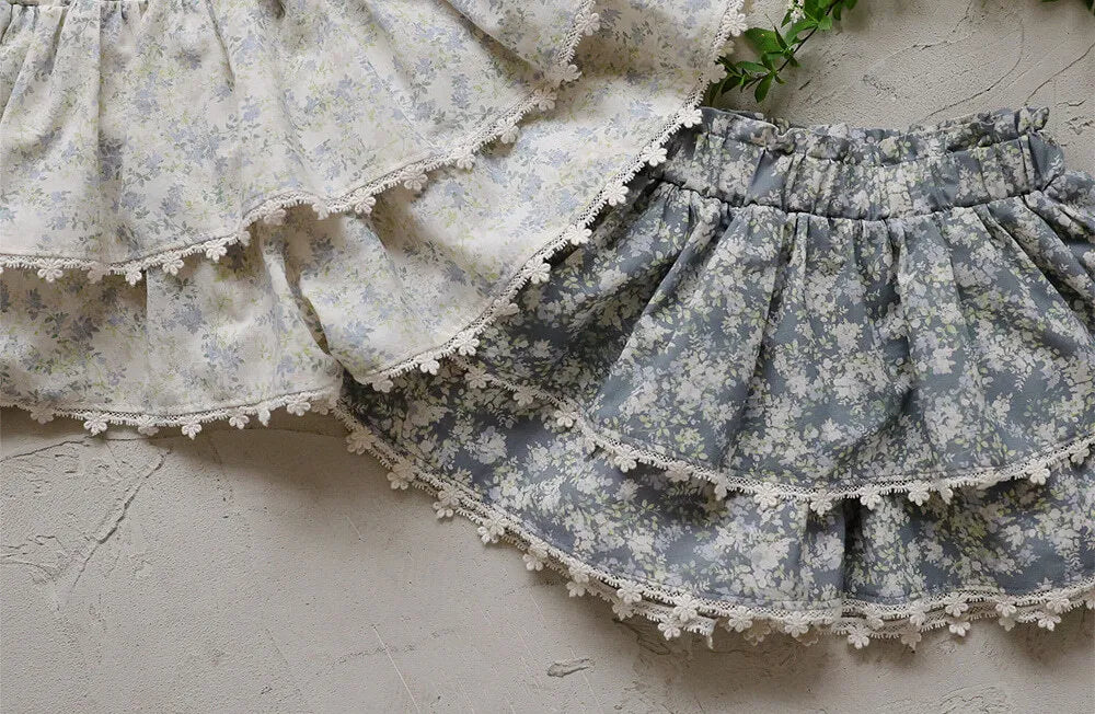 2026 flo Summer - 花花蕾絲層次蛋糕褲裙 2色 (80-135cm)