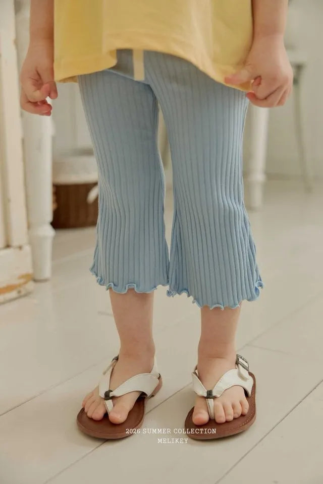 2026 Melikey Summer - 羅紋捲邊喇叭褲 6色 (70-140cm)