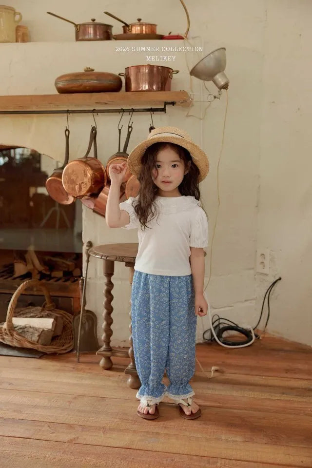 2026 Melikey Summer - 花花蕾絲縮口褲 2色 (70-140cm)