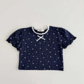 2026 Melikey Summer - 花花蕾絲短TEE 2色 (70-140cm)