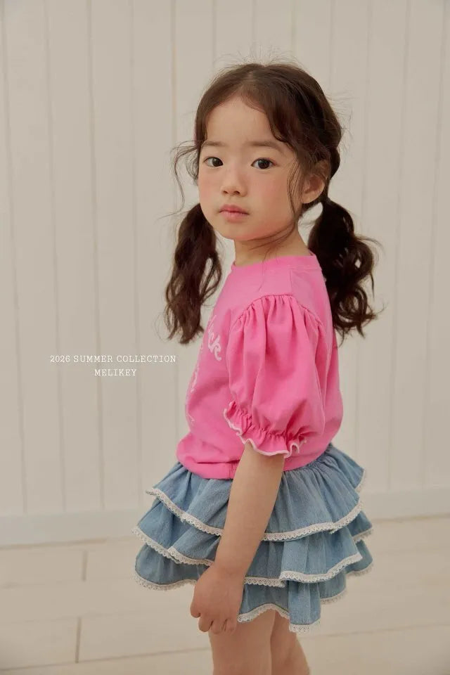 2026 Melikey Summer -小馬蓬袖短TEE 2色 (70-140cm)