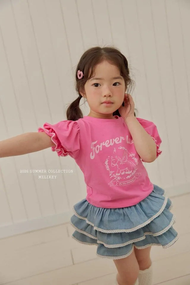 2026 Melikey Summer -小馬蓬袖短TEE 2色 (70-140cm)