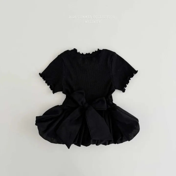 2026 Melikey Summer -捲邊蓬蓬氣球短TEE 2色 (70-140cm)