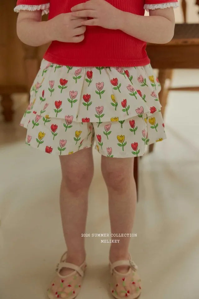 2026 Melikey Summer -荷葉邊蛋糕褲裙 2色 (70-140cm)