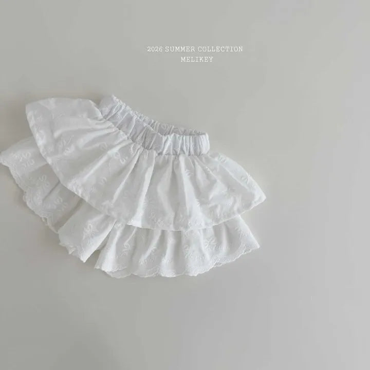 2026 Melikey Summer -荷葉邊蛋糕褲裙 2色 (70-140cm)