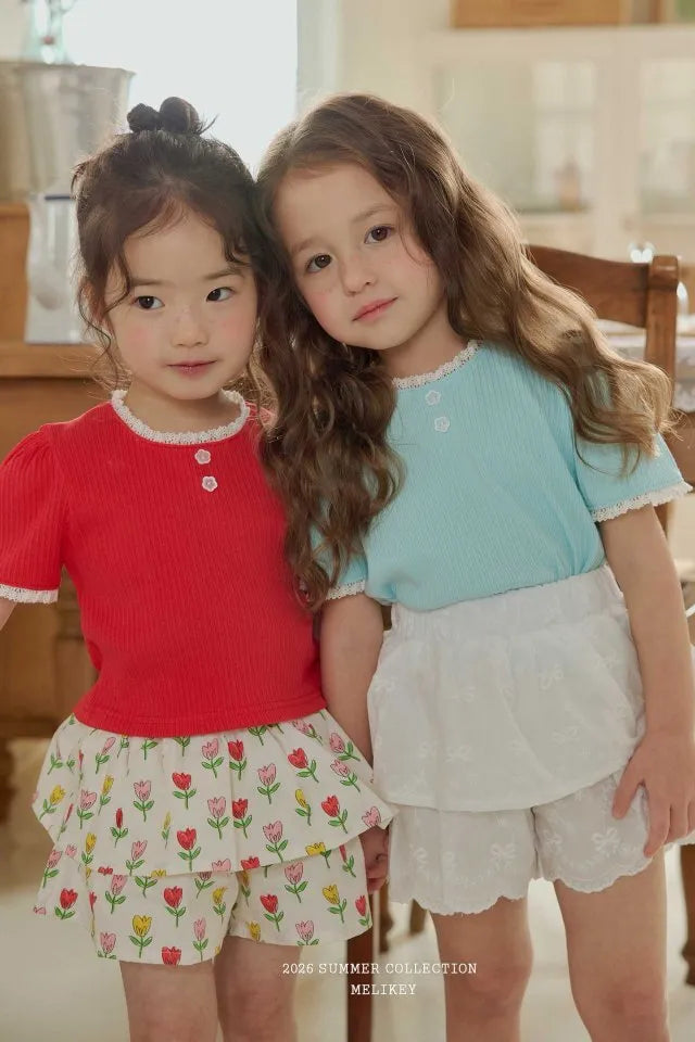 2026 Melikey Summer -荷葉邊蛋糕褲裙 2色 (70-140cm)