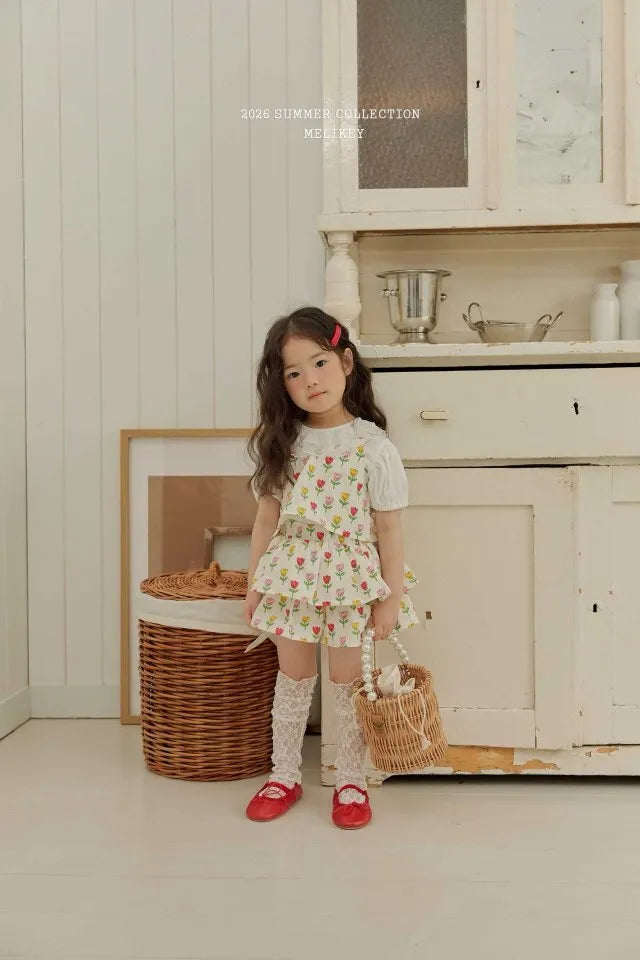 2026 Melikey Summer -荷葉邊蛋糕褲裙 2色 (70-140cm)