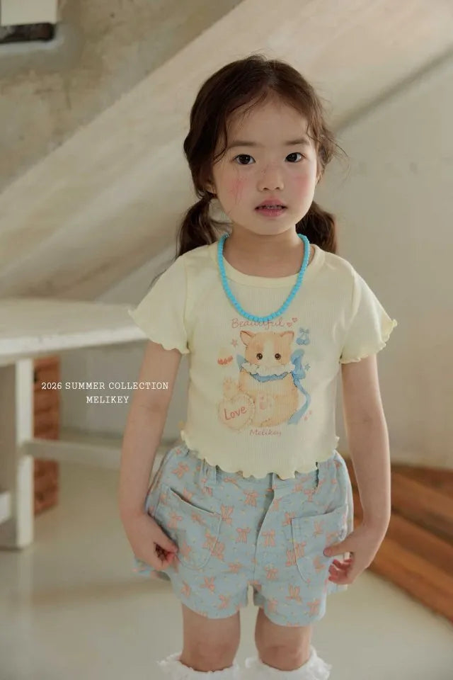 2026 Melikey Summer -蝴蝶結口袋短褲 2色 (70-140cm)