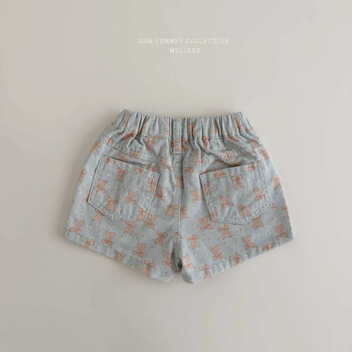 2026 Melikey Summer -蝴蝶結口袋短褲 2色 (70-140cm)
