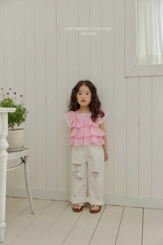 2026 Melikey Summer -刷色破損牛仔褲 2色 (70-140cm)