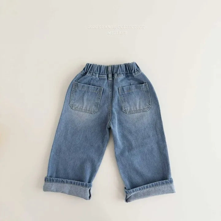 2026 Melikey Summer -刷色破損牛仔褲 2色 (70-140cm)