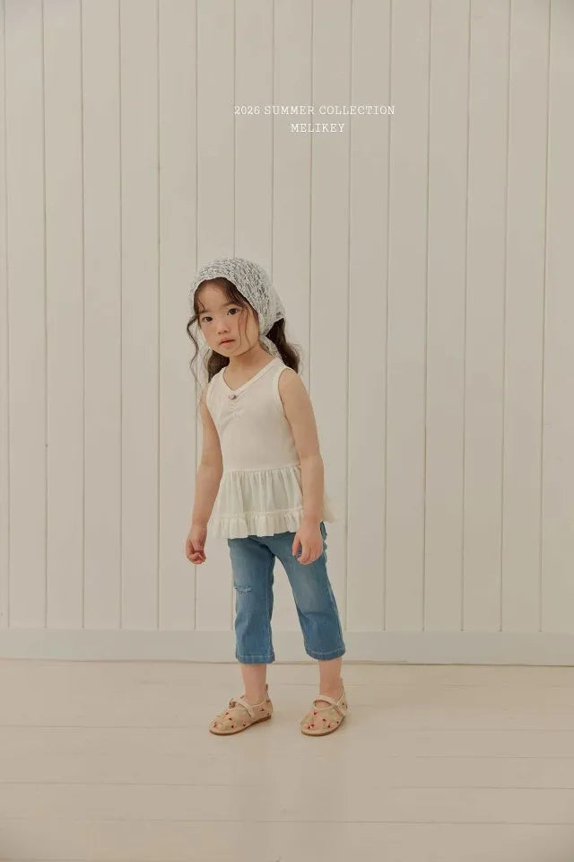 2026 Melikey Summer -抓皺荷葉邊背心 2色 (70-140cm)