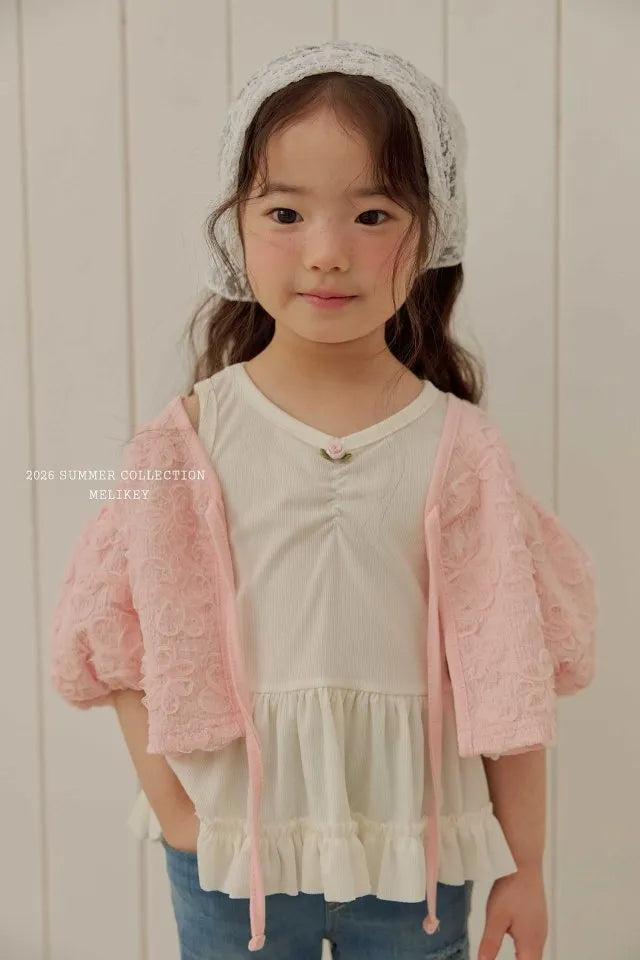 2026 Melikey Summer -抓皺荷葉邊背心 2色 (70-140cm)