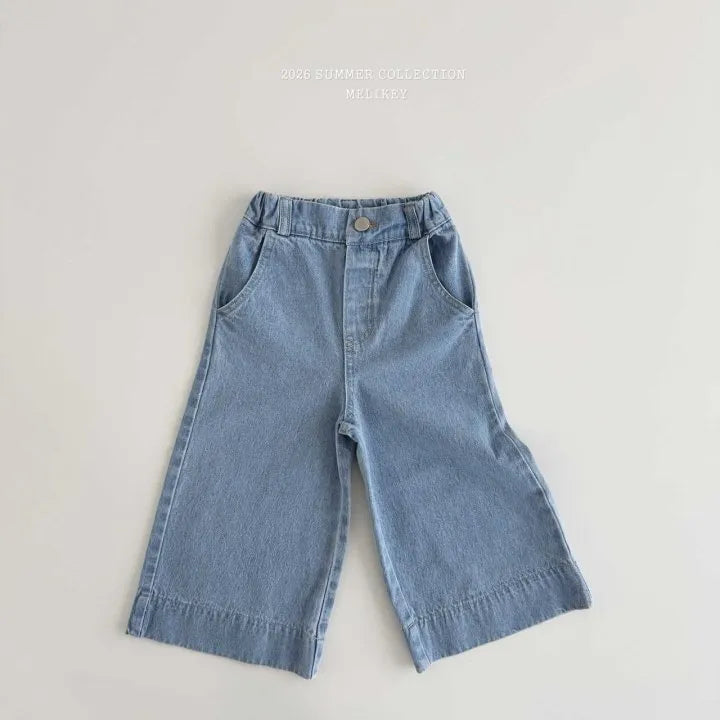 2026 Melikey Summer - 夏季九分牛仔寬褲 (70-140cm)