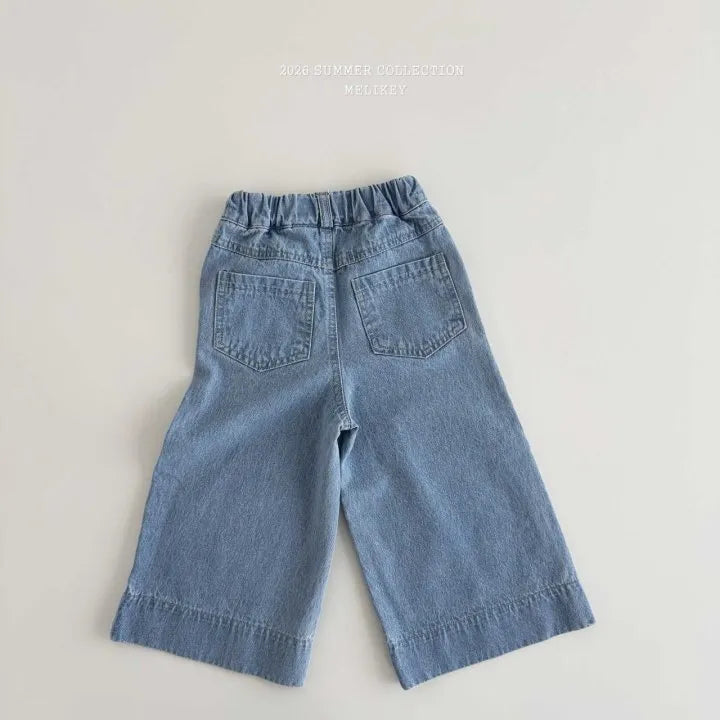 2026 Melikey Summer - 夏季九分牛仔寬褲 (70-140cm)