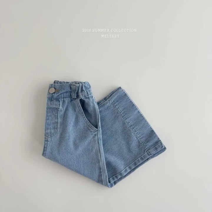 2026 Melikey Summer - 夏季九分牛仔寬褲 (70-140cm)