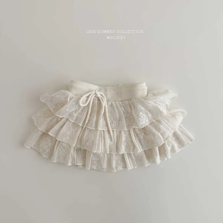 2026 Melikey Summer - 蕾絲蛋糕褲裙 (70-140cm)