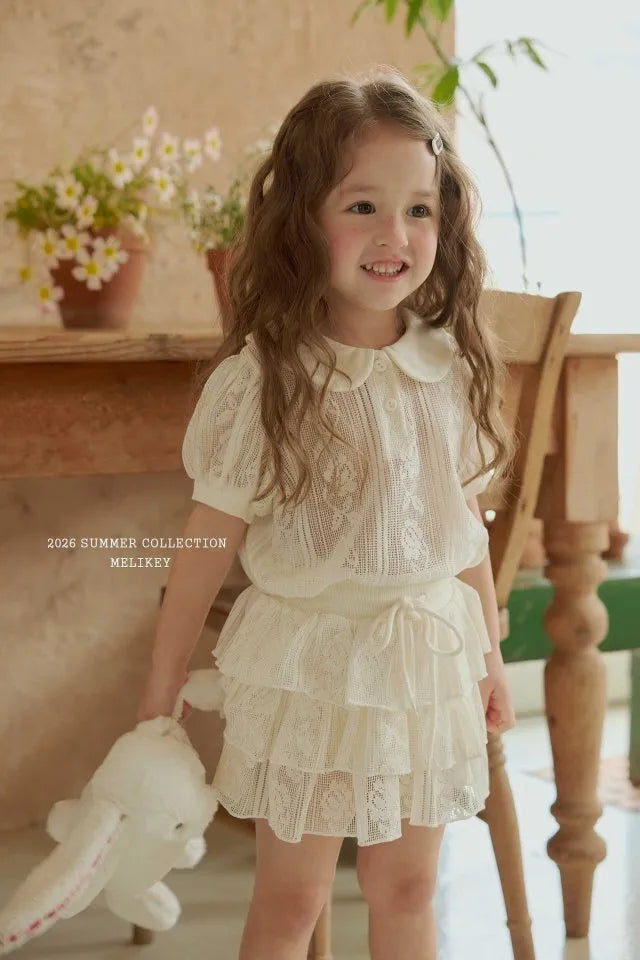 2026 Melikey Summer - 蕾絲蛋糕褲裙 (70-140cm)