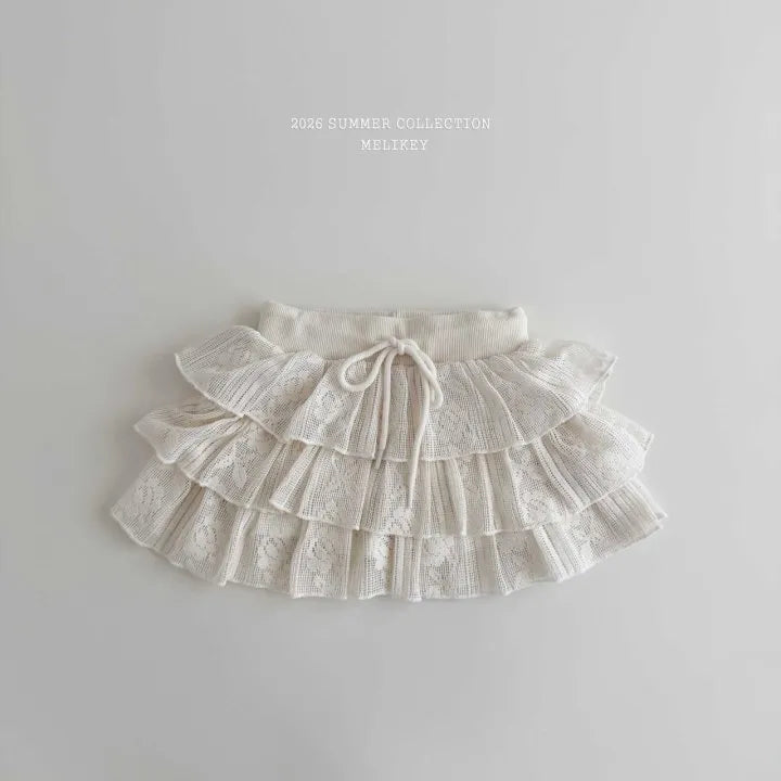 2026 Melikey Summer - 蕾絲蛋糕褲裙 (70-140cm)