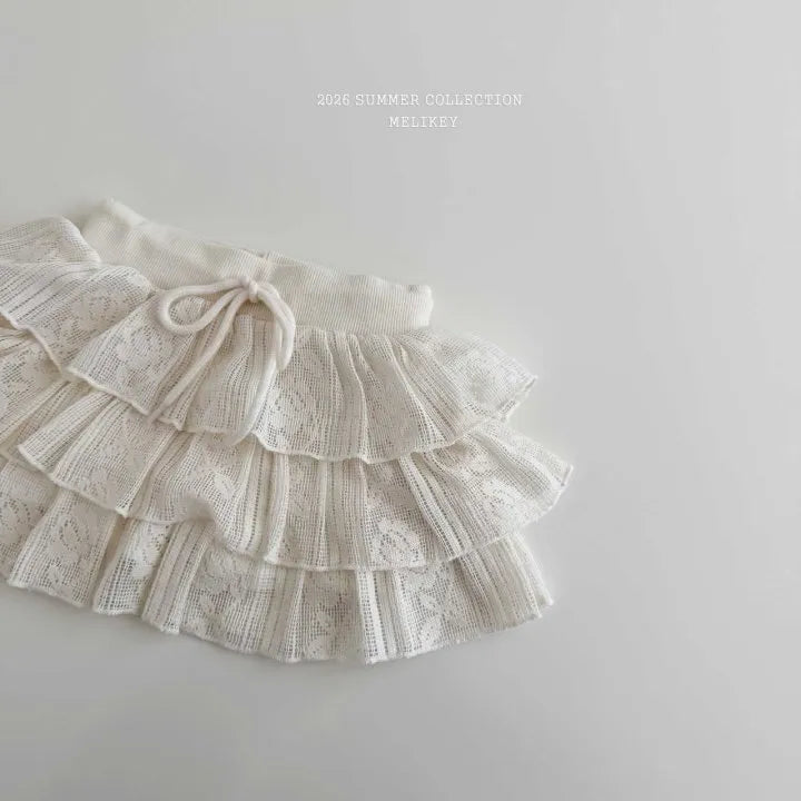 2026 Melikey Summer - 蕾絲蛋糕褲裙 (70-140cm)