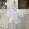 2026 Melikey Summer - 蕾絲荷葉邊蓬袖上衣 (70-140cm)