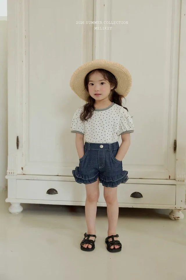 2026 Melikey Summer - 雙層荷葉邊短褲 2色 (70-140cm)