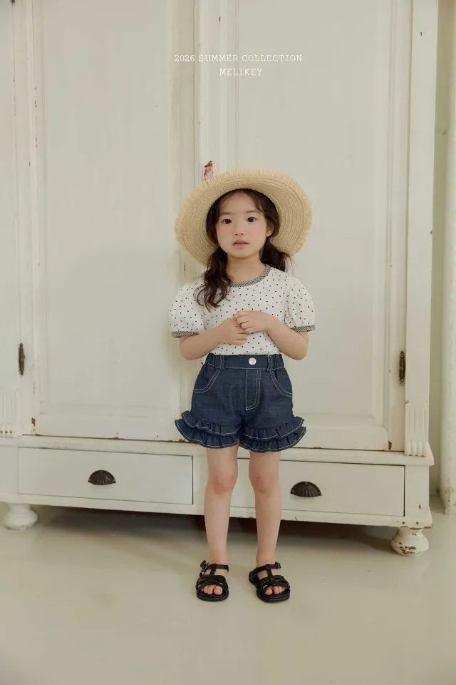 2026 Melikey Summer - 雙層荷葉邊短褲 2色 (70-140cm)