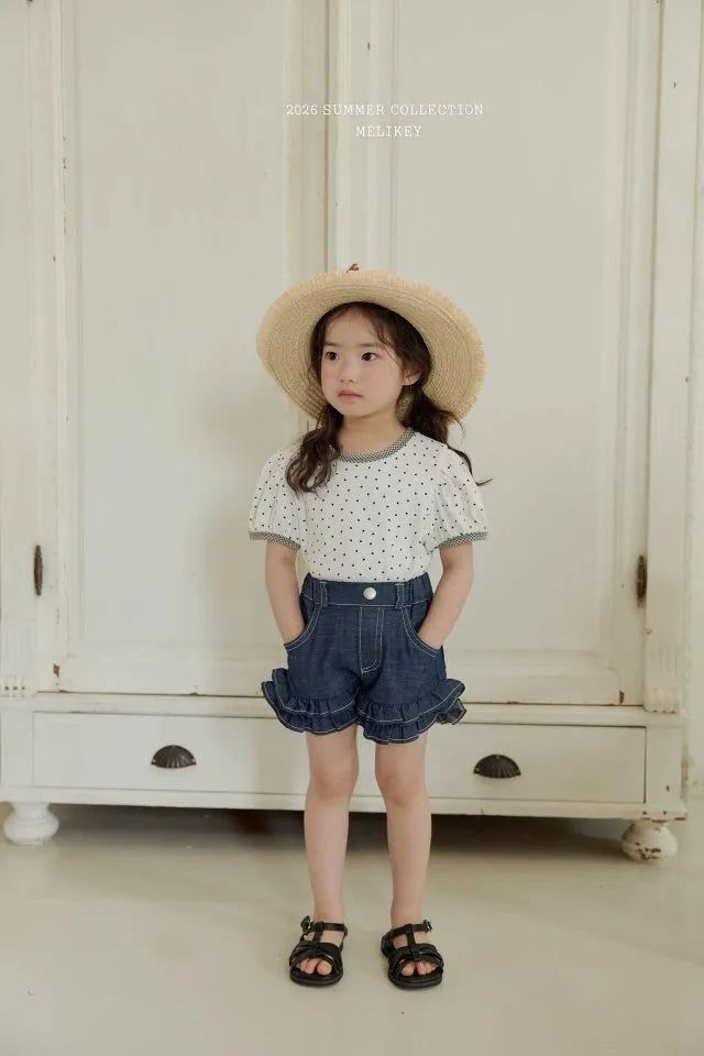 2026 Melikey Summer - 雙層荷葉邊短褲 2色 (70-140cm)