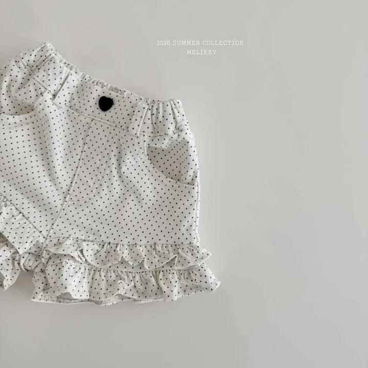 2026 Melikey Summer - 雙層荷葉邊短褲 2色 (70-140cm)
