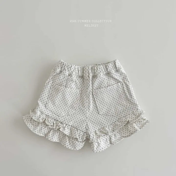 2026 Melikey Summer - 雙層荷葉邊短褲 2色 (70-140cm)