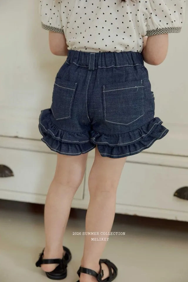 2026 Melikey Summer - 雙層荷葉邊短褲 2色 (70-140cm)