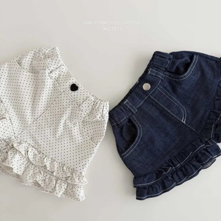2026 Melikey Summer - 雙層荷葉邊短褲 2色 (70-140cm)
