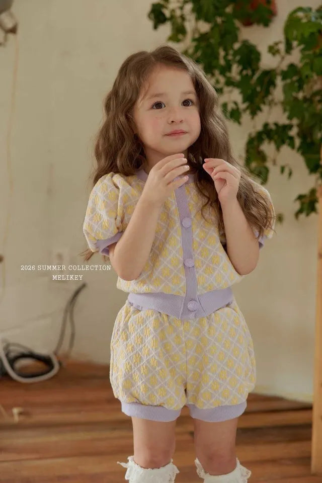 2026 Melikey Summer - Rika花花蓬袖開襟衫 3色 (70-140cm)
