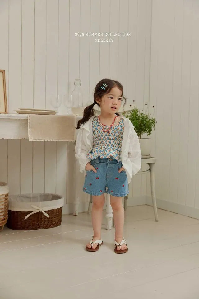2026 Melikey Summer - 蕾絲愛心口袋連帽外套 (70-140cm)