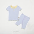 2026 Summer Lime&Blue - 經典暗紋款居家套裝 (10色)糖果色
