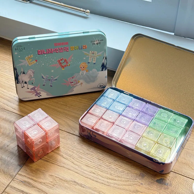 Bellebaby 透明小磁吸積木(24顆入) - 購買同牌子3盒或以上包SF櫃/京東上門
