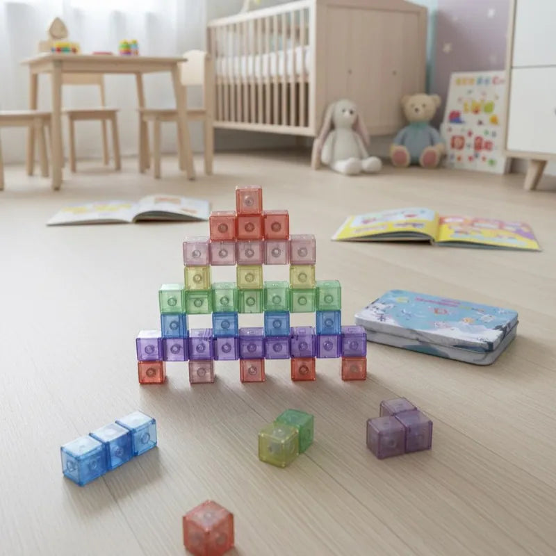 Bellebaby 透明小磁吸積木(24顆入) - 購買同牌子3盒或以上包SF櫃/京東上門