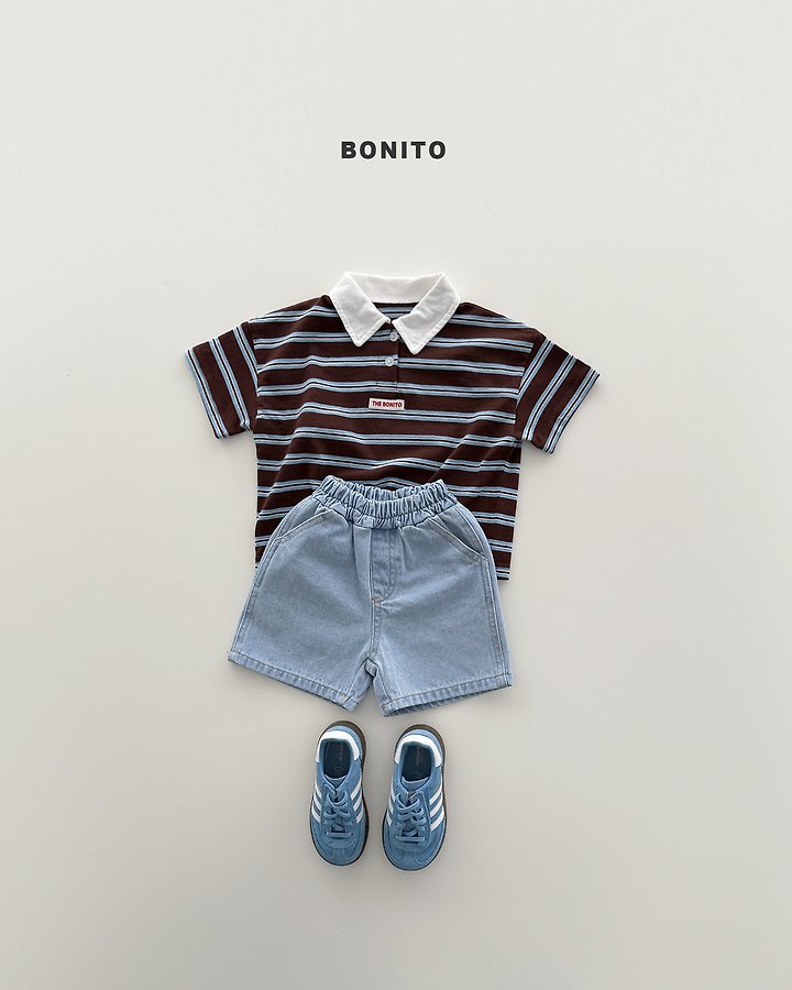 2026 Bonito Summer - sierre stripe collar tee