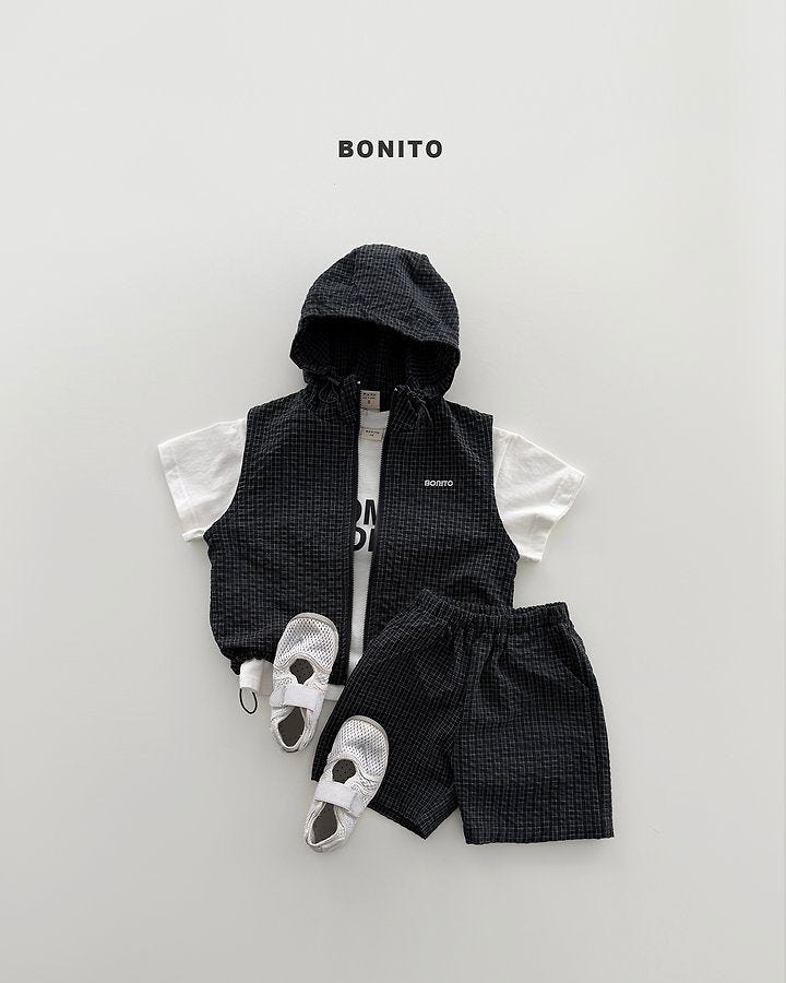 2026 Bonito Summer - high vest zip-up set 🖤🤍