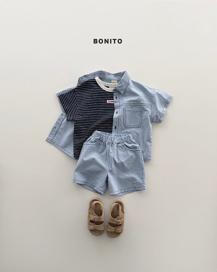 2026 Bonito Summer - two pocket linen set 🖤💙